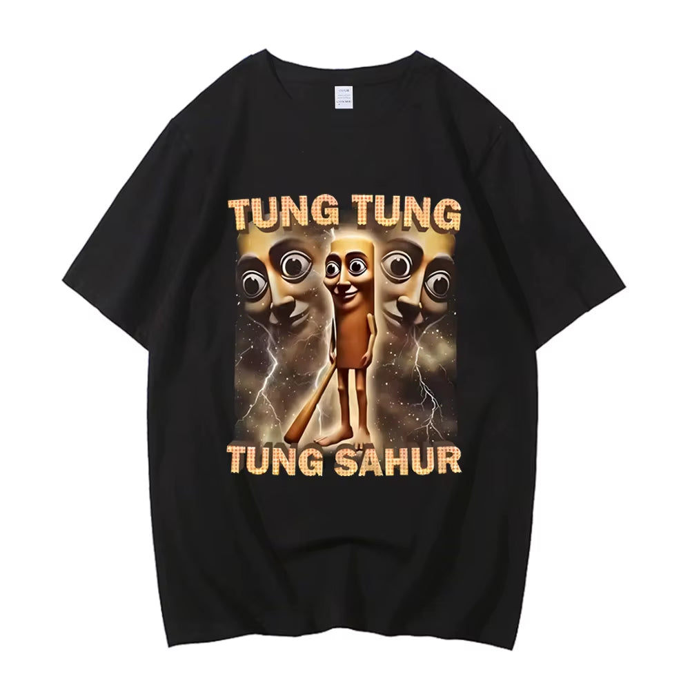 Italian Brainrot Tralalero Tralala Tung Tung Tung Sahur Bombardiro Crocodilo Funny Meme T-Shirt Men High Quality Cotton T Shirts